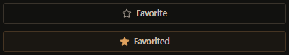 Current Item Detail Favorite controls showing outline Favorite and filled Favorited states